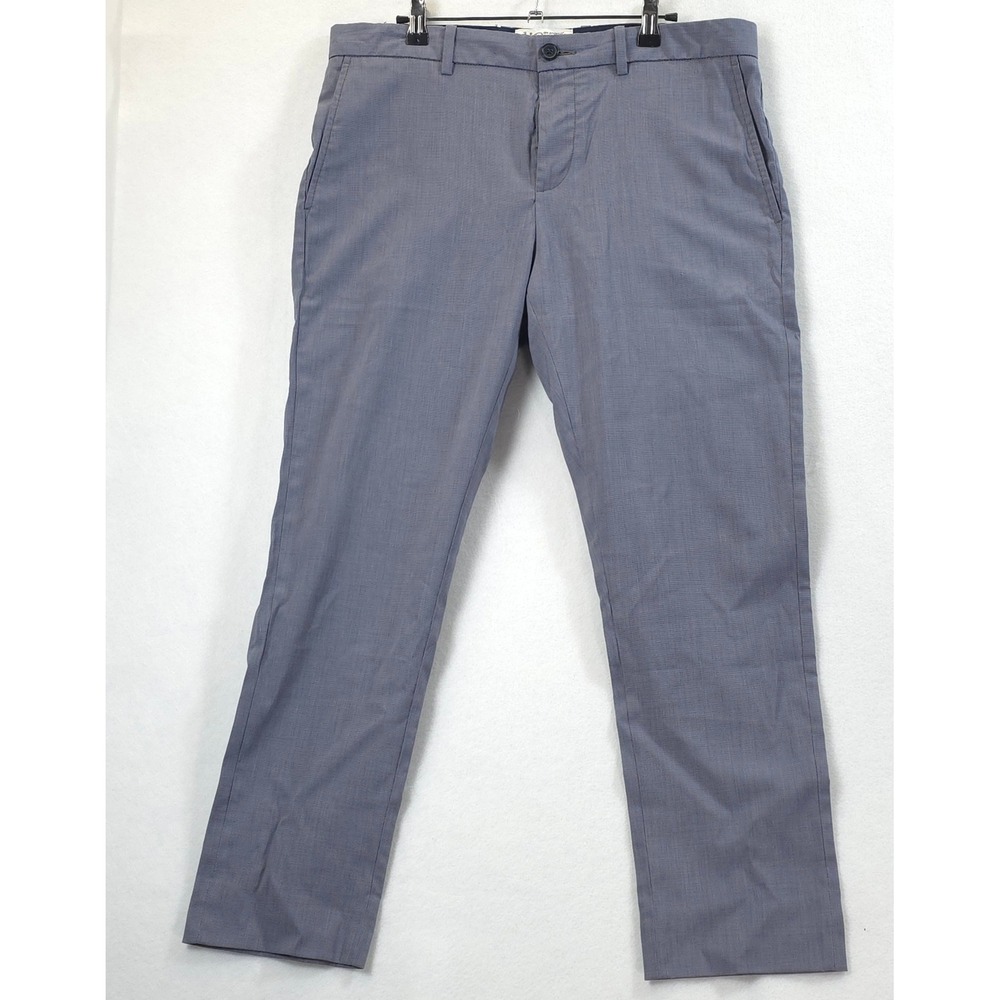 Original Penguin Chino Pants Micro Pattern Grey Mens 33x29 Smart Casual Preppy